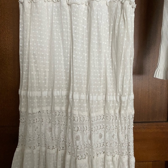 White, long sleeve, lace, maxi, free people dress - Picture 2 of 2